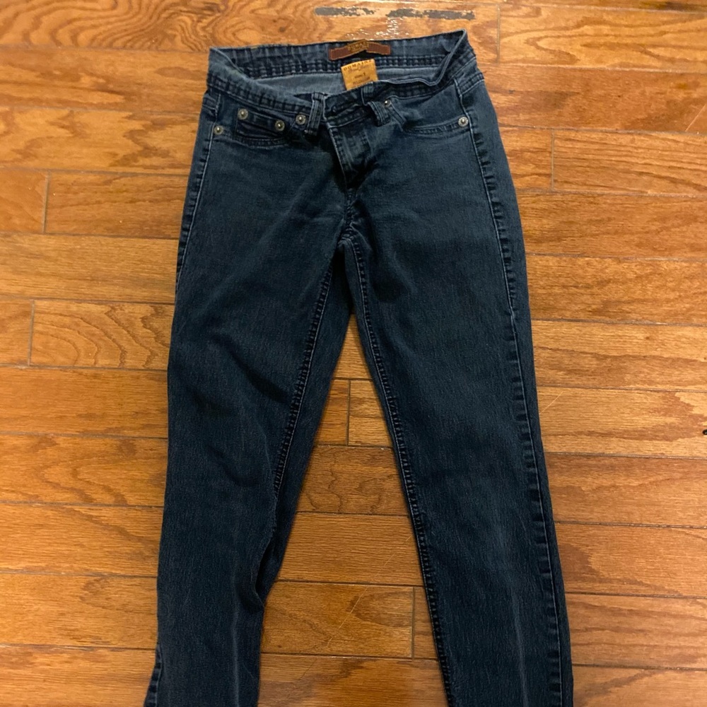 vintage low rise navy blue domain jeans